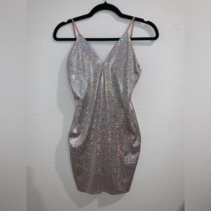 Holographic Mini Dress